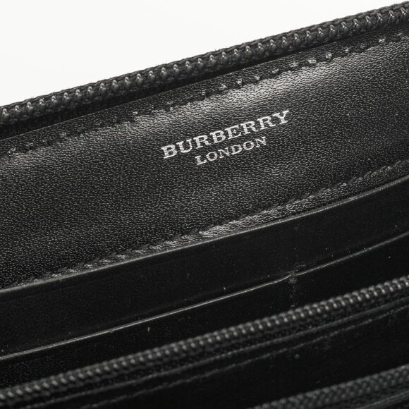 Burberry House-Check Leather-Trim Long Zip Wallet - Picture 9 of 9